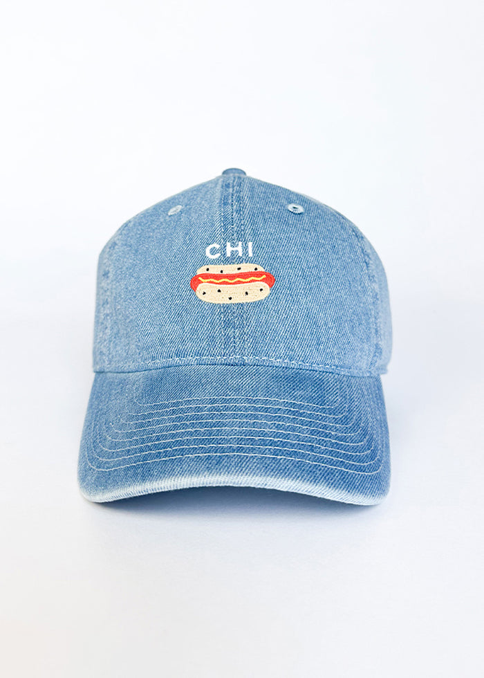 Tiny Chi Hot Dog Icon Hat - Denim