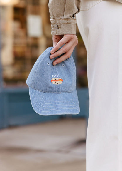 Tiny Chi Hot Dog Icon Hat - Denim