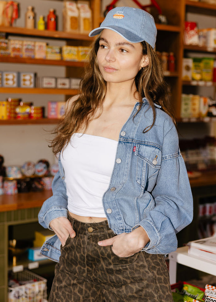 Tiny Chi Hot Dog Icon Hat - Denim