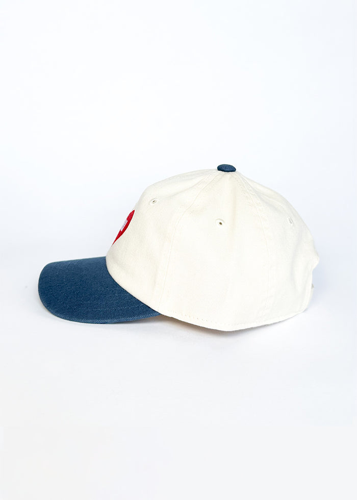 Toddler Chi Heart Icon Hat - Ivory & Breaker Blue