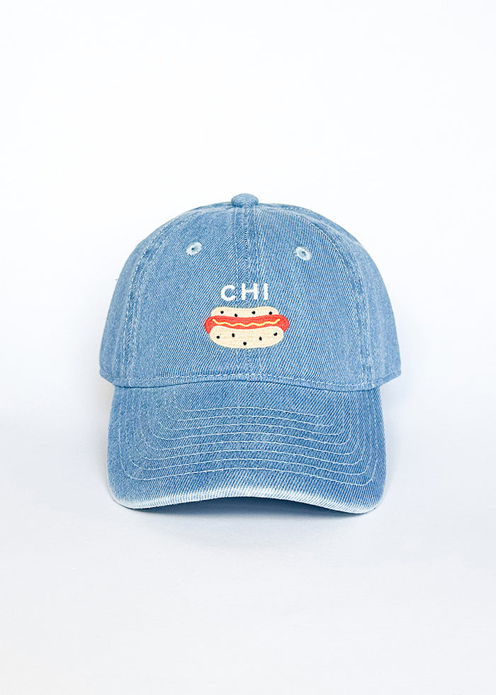 Toddler Tiny Chi Hot Dog Icon Hat - Denim