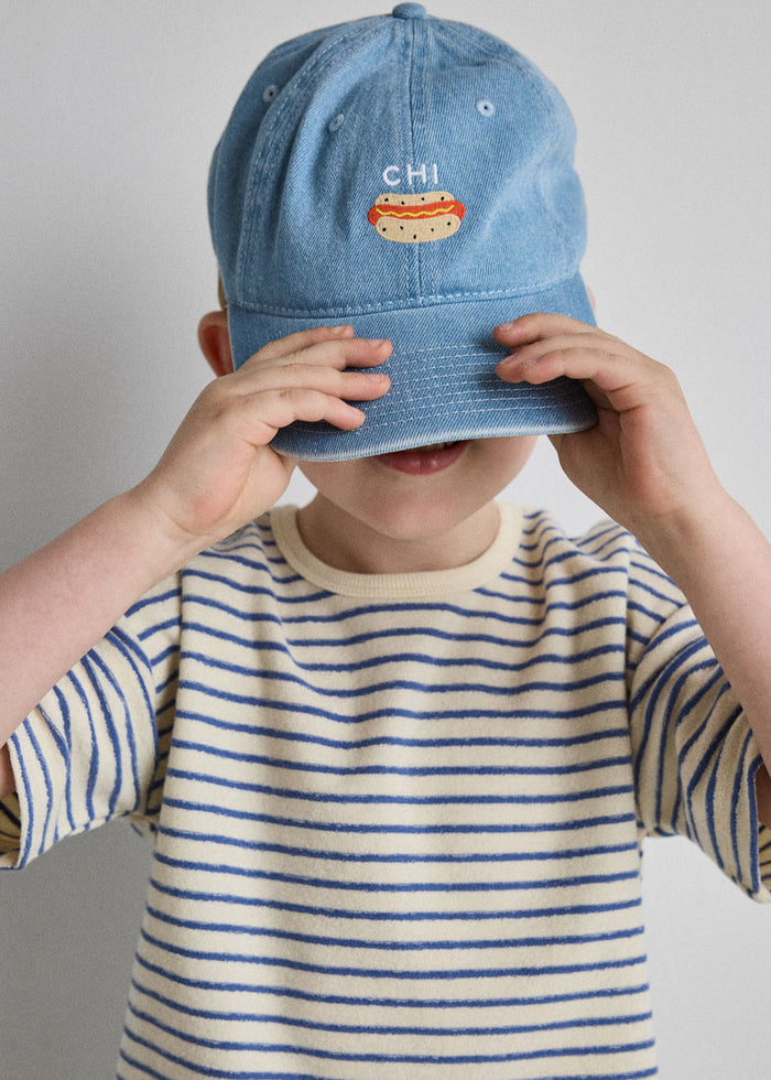 Toddler Tiny Chi Hot Dog Icon Hat - Denim