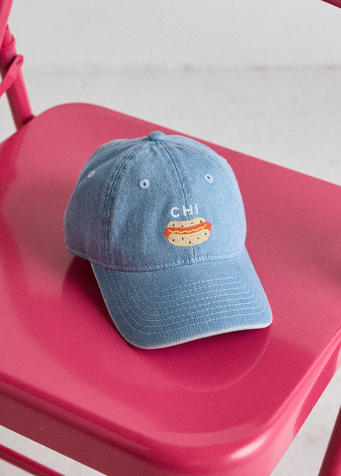 Toddler Tiny Chi Hot Dog Icon Hat - Denim
