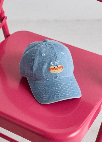 Toddler Tiny Chi Hot Dog Icon Hat - Denim