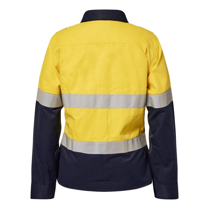 Torrent HRC2 Ladies Hi Vis Two Tone Open Front Shirt With Gusset Sleeves And Fr Reflective Tape