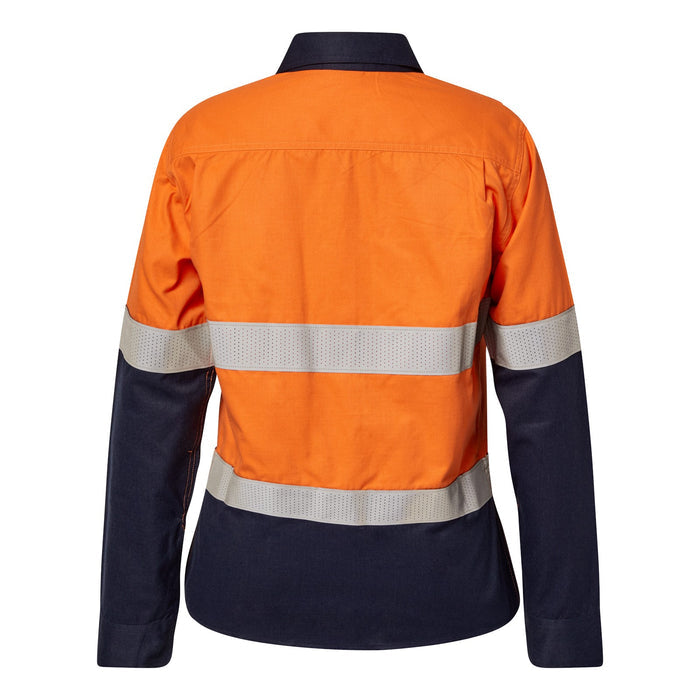 Torrent HRC2 Ladies Hi Vis Two Tone Open Front Shirt With Gusset Sleeves And Fr Reflective Tape