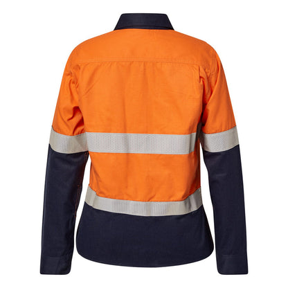 Torrent HRC2 Ladies Hi Vis Two Tone Open Front Shirt With Gusset Sleeves And Fr Reflective Tape