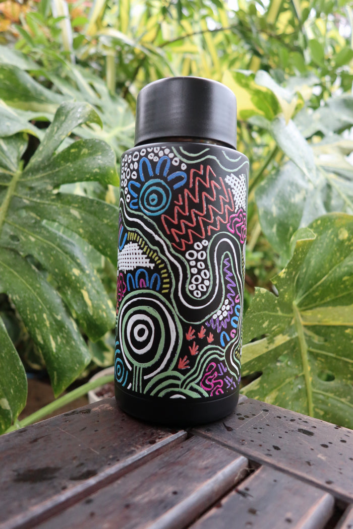 Tracking 1L Water Bottle – Aboriginal Art