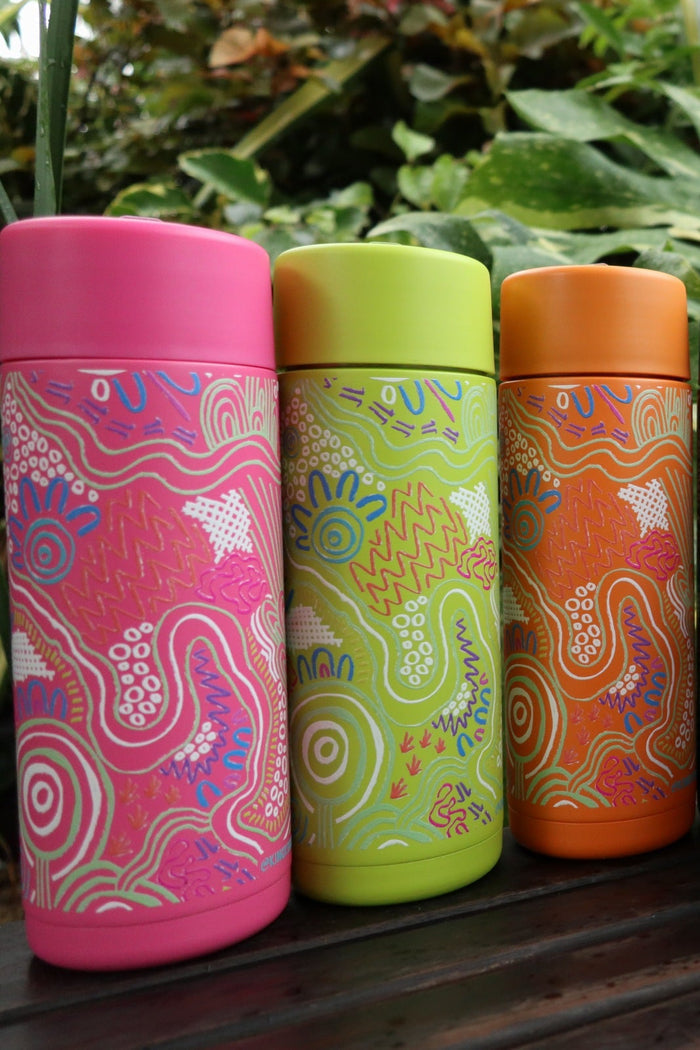 Tracking 590mL Water Bottle – Aboriginal Art
