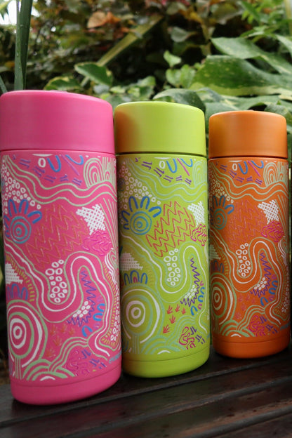 Tracking 590mL Water Bottle – Aboriginal Art