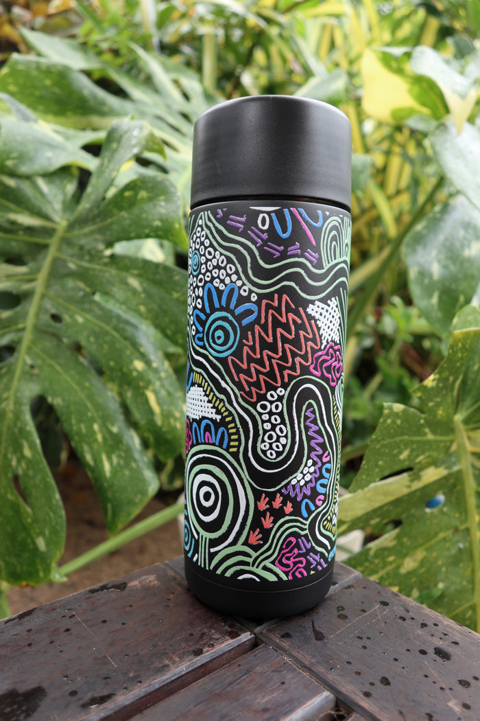 Tracking 590mL Water Bottle – Aboriginal Art