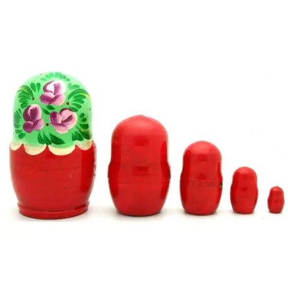 Traditional Red Green Nesting Doll