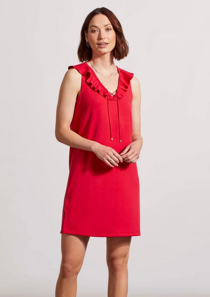 Tribal A-Line Sleeveless Dress w Frill