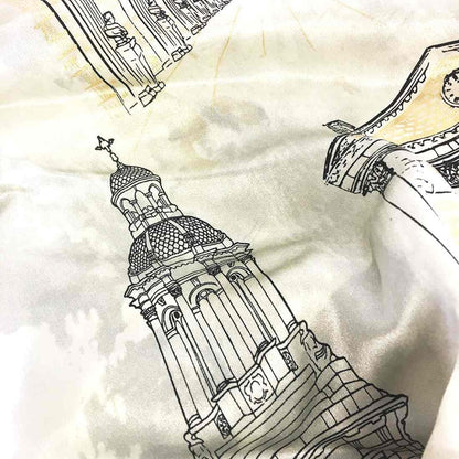 Trinity College Dublin Silk Scarf Cream & Black