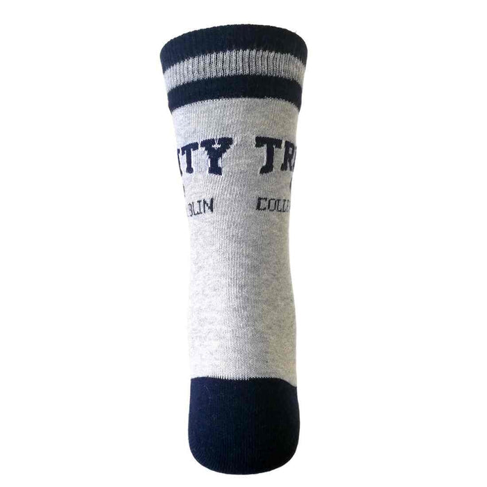 Trinity College Dublin Sock Grey Marl & Navy