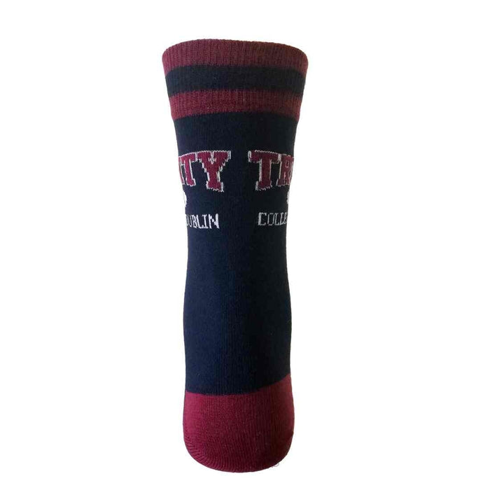 Trinity College Dublin Sock Navy & Burgundy