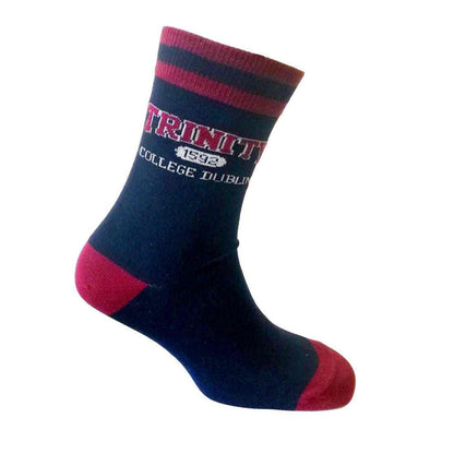 Trinity College Dublin Sock Navy & Burgundy