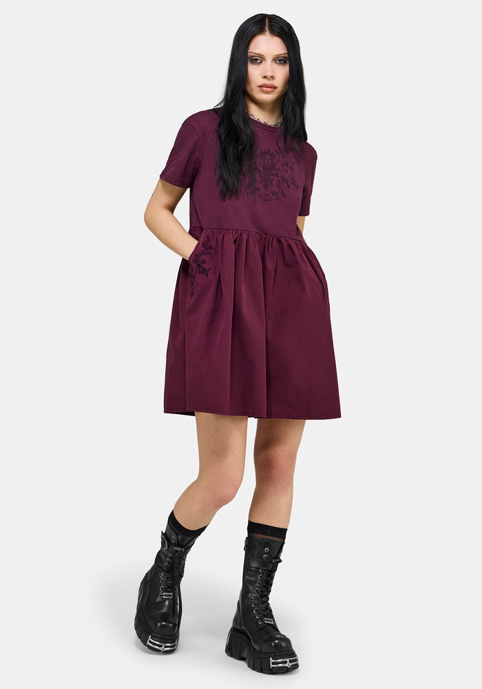 Trixie Embroidered Skater Dress
