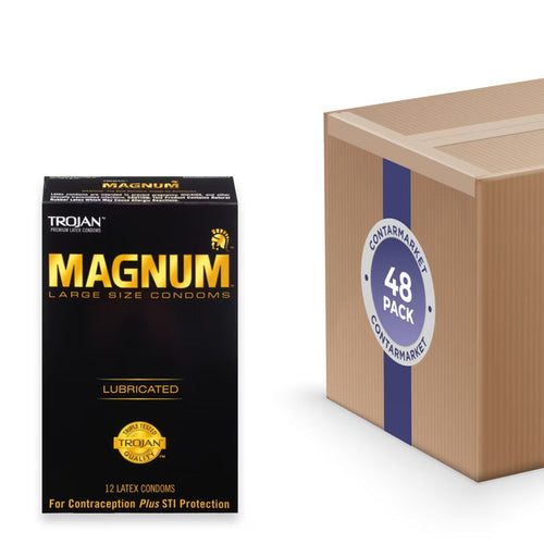 Trojan Magnum Lubricated Condoms - 12 Ct - 48 Pack