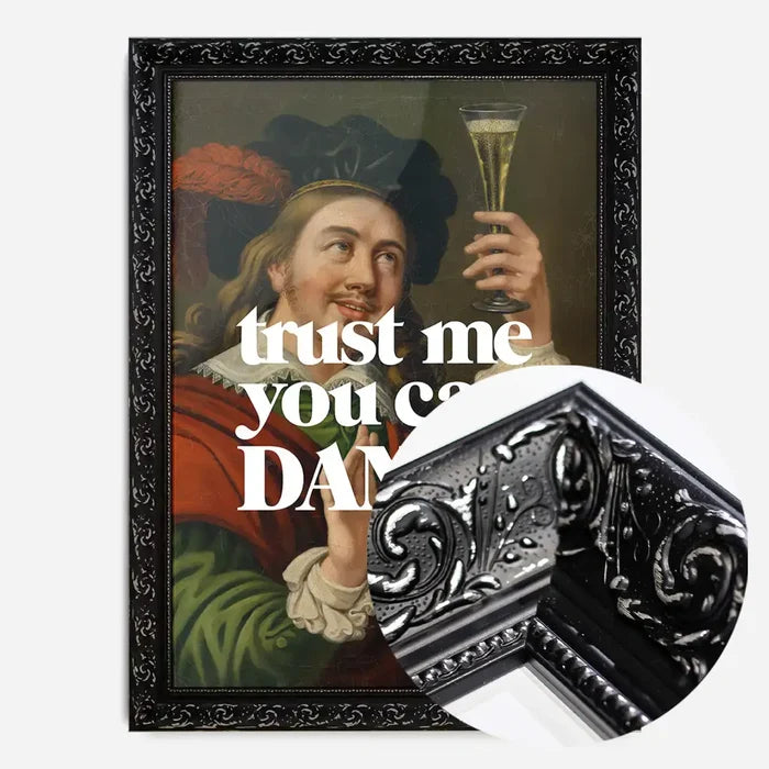 21x30cm | 8¼ x 11¾in / Black Ornate Frame