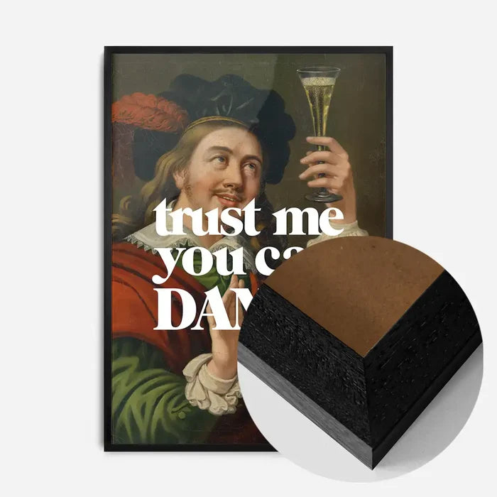 21x30cm | 8¼ x 11¾in / Black Wood Frame