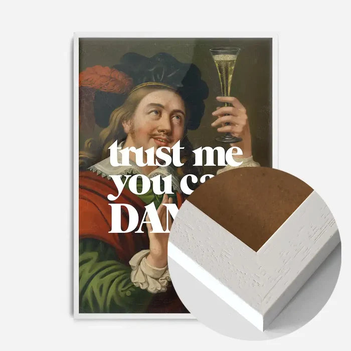 21x30cm | 8¼ x 11¾in / White Wood Frame