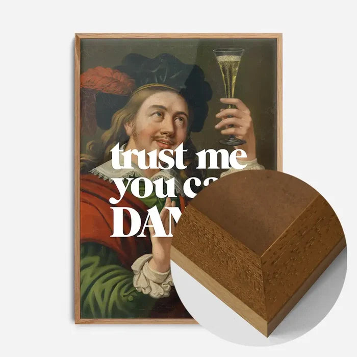 21x30cm | 8¼ x 11¾in / Oak Wood Frame