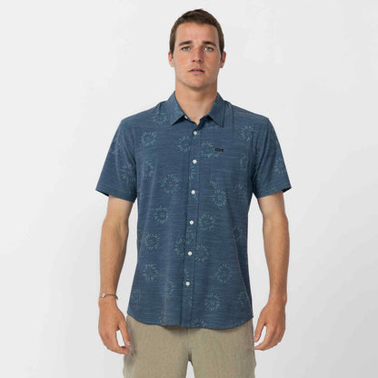 TRVLR Traverse Slub Short Sleeve UPF Shirt - Midnight Navy