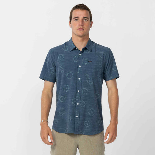 TRVLR Traverse Slub Short Sleeve UPF Shirt - Midnight Navy