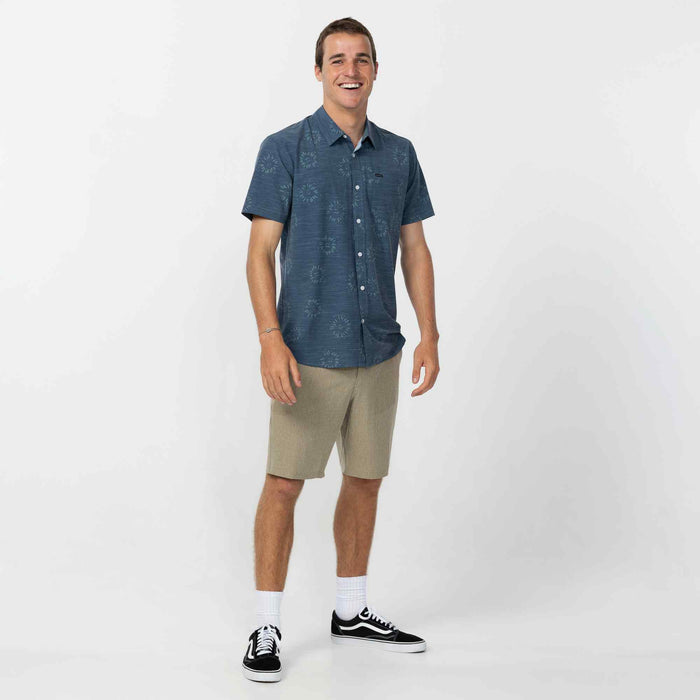 TRVLR Traverse Slub Short Sleeve UPF Shirt - Midnight Navy