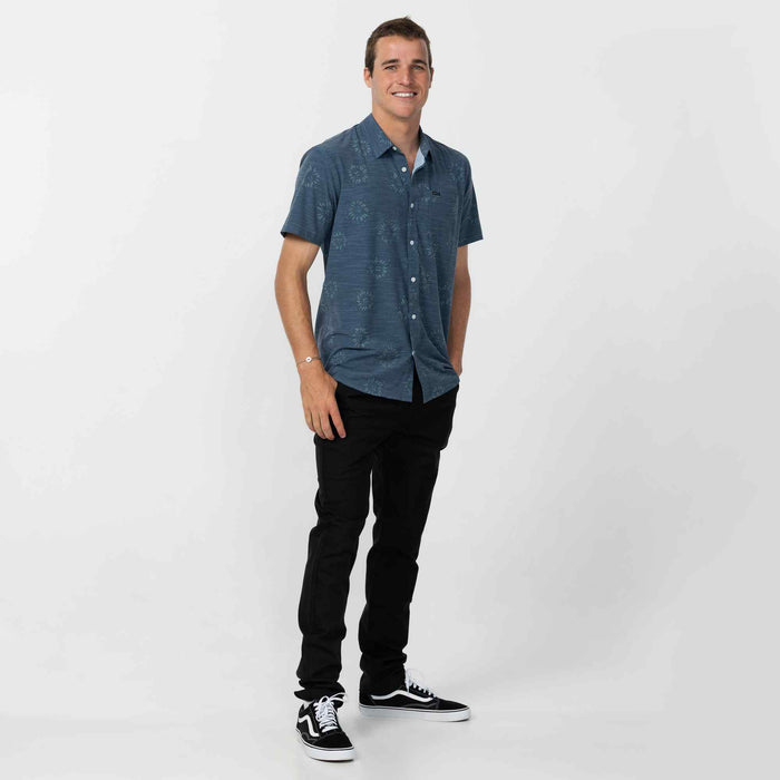 TRVLR Traverse Slub Short Sleeve UPF Shirt - Midnight Navy