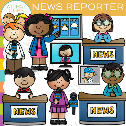 TV News Reporter Clip Art