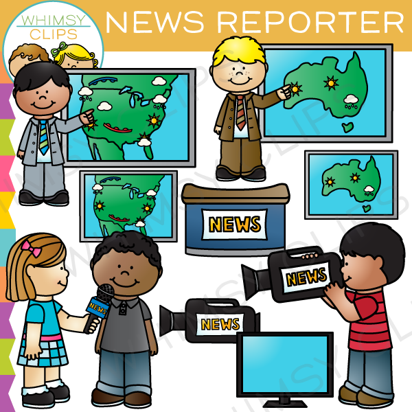 TV News Reporter Clip Art