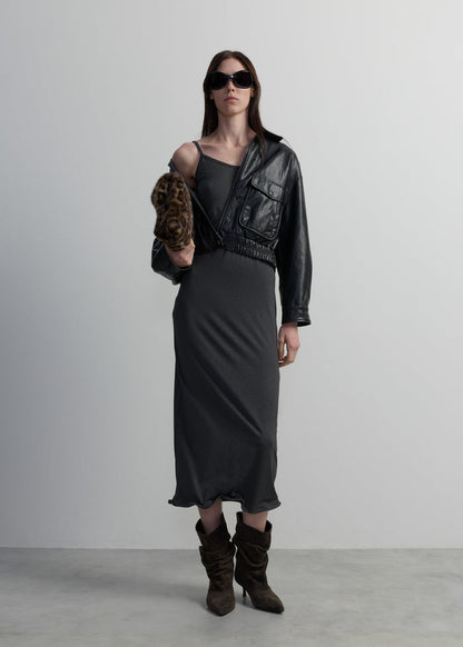 TWISTED HEM MAXI SKIRT