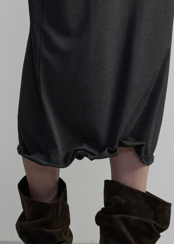 TWISTED HEM MAXI SKIRT