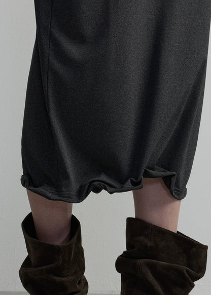 TWISTED HEM MAXI SKIRT