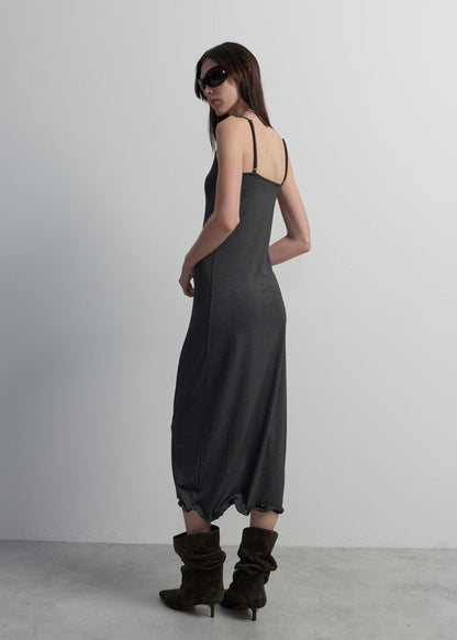 TWISTED HEM MAXI SKIRT