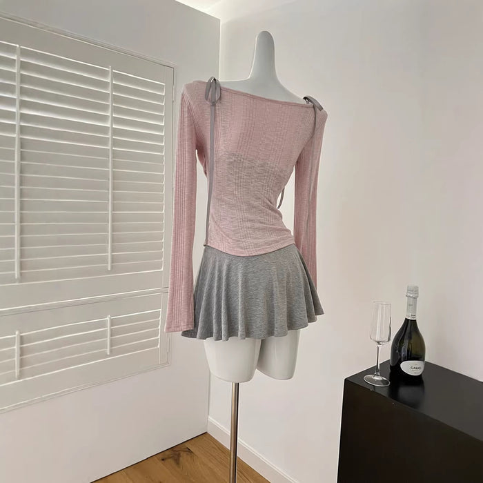 Two Piece Layered Y2K Top - Fashionnsio