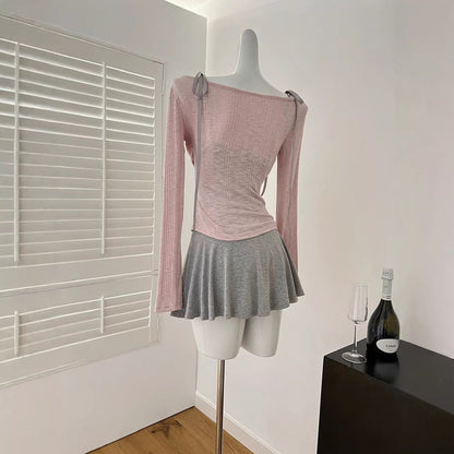 Two Piece Layered Y2K Top - Fashionnsio