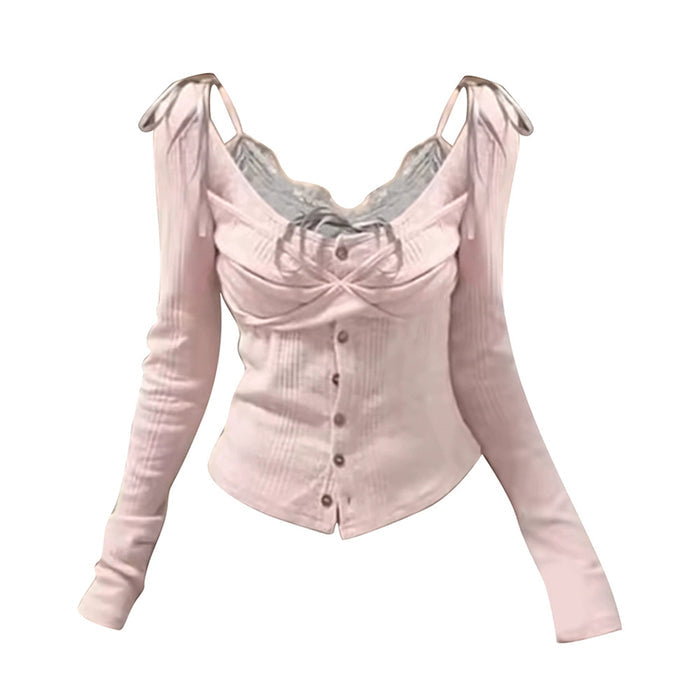 Two Piece Layered Y2K Top - Fashionnsio