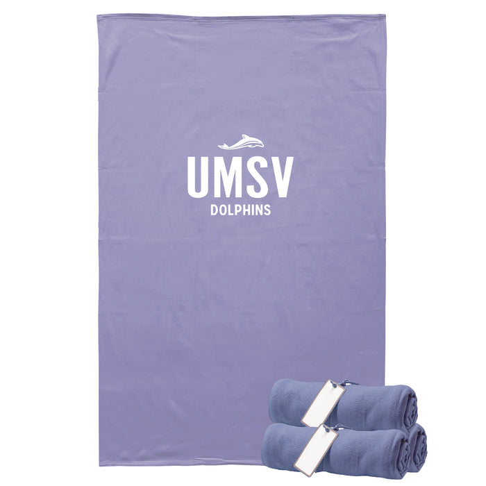UMSV Dolphin Sweatshirt Blanket with Dolphin Logo