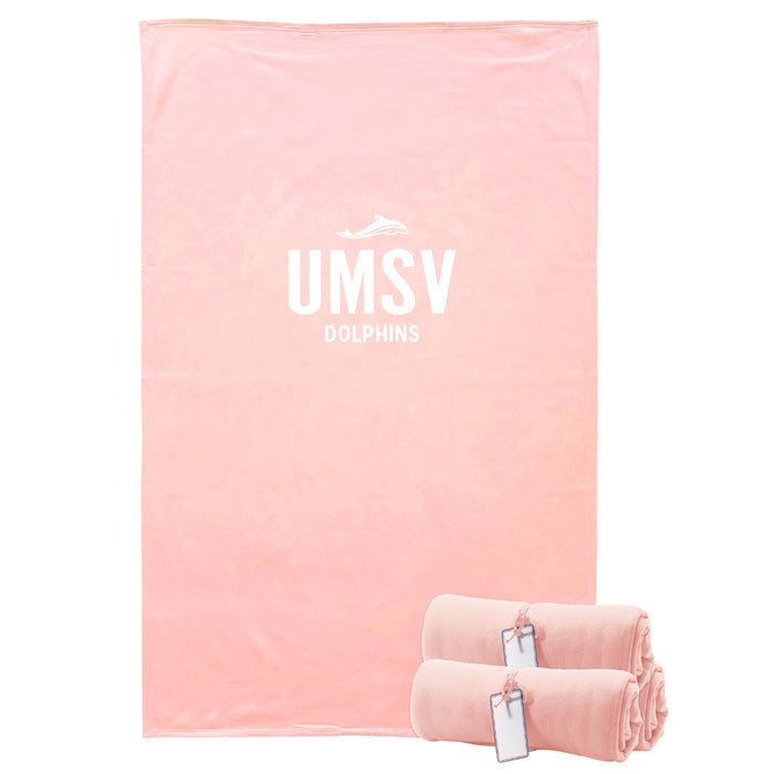 UMSV Dolphin Sweatshirt Blanket with Dolphin Logo