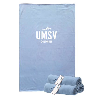 UMSV Dolphin Sweatshirt Blanket with Dolphin Logo