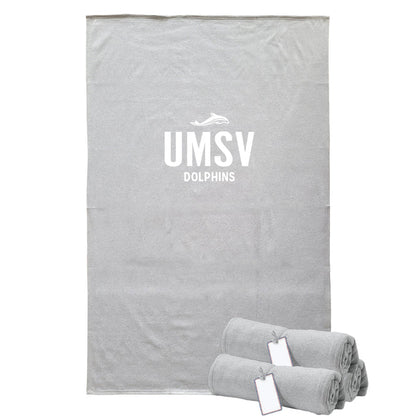 UMSV Dolphin Sweatshirt Blanket with Dolphin Logo