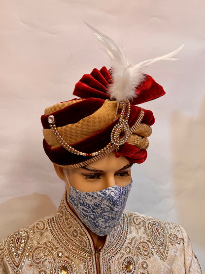 Unisex Designer Blue on white Printed Cloth Face Masks