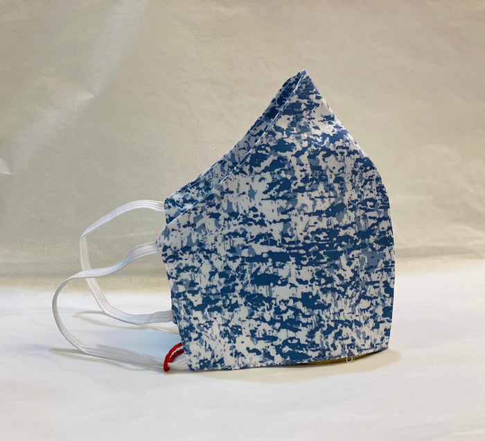 Unisex Designer Blue on white Printed Cloth Face Masks