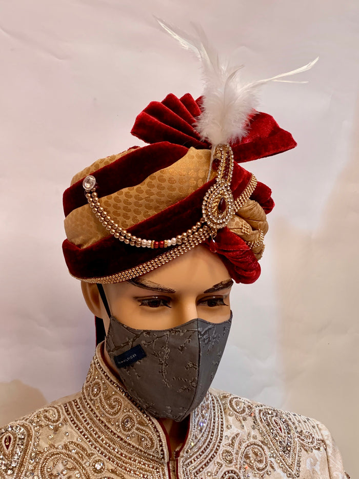 Unisex Designer Grey Printed Cloth Face Masks