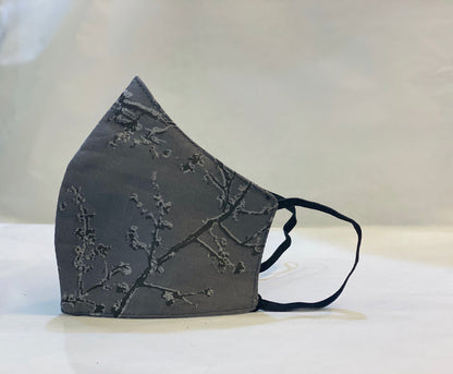 Unisex Designer Grey Printed Cloth Face Masks
