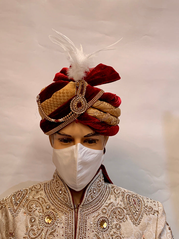 Unisex Designer Plain white Silk Cloth Face Masks
