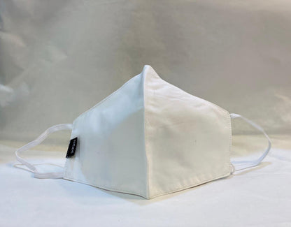 Unisex Designer Plain white Silk Cloth Face Masks